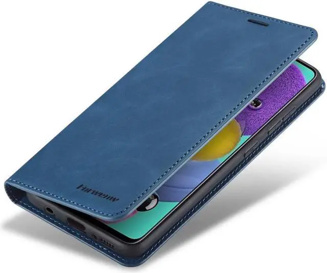 Alt view image 3 of 6 - BONAEVER For Samsung Galaxy Galaxy A31 Case Premium PU Leather Cover TPU Bumper with Card Holder Stand andidden Magnetic Shockproof Flip Wallet Case for Galaxy A31 4G