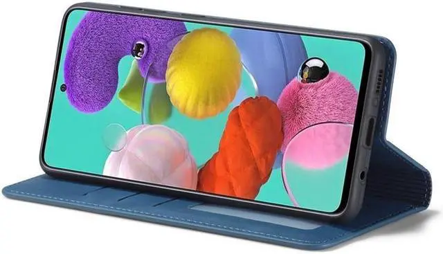 Alt view image 2 of 6 - BONAEVER For Samsung Galaxy Galaxy A31 Case Premium PU Leather Cover TPU Bumper with Card Holder Stand andidden Magnetic Shockproof Flip Wallet Case for Galaxy A31 4G