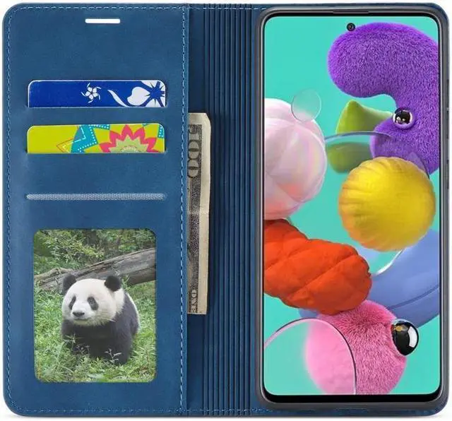 Alt view image 4 of 6 - BONAEVER For Samsung Galaxy Galaxy A31 Case Premium PU Leather Cover TPU Bumper with Card Holder Stand andidden Magnetic Shockproof Flip Wallet Case for Galaxy A31 4G