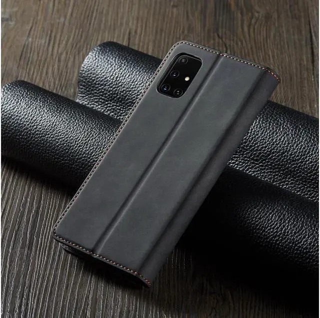 Alt view image 6 of 6 - BONAEVER For Samsung Galaxy Galaxy A31 Case Premium PU Leather Cover TPU Bumper with Card Holder Stand andidden Magnetic Shockproof Flip Wallet Case for Galaxy A31 4G