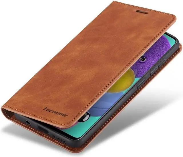 Alt view image 4 of 7 - BONAEVER For Samsung Galaxy Galaxy A31 Case Premium PU Leather Cover TPU Bumper with Card Holder Stand andidden Magnetic Shockproof Flip Wallet Case for Galaxy A31 4G
