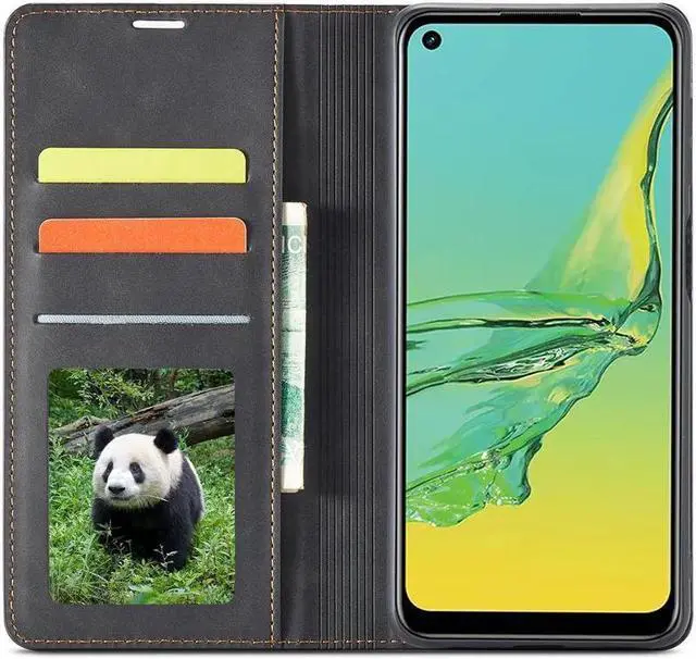 Alt view image 2 of 7 - BONAEVER For Samsung Galaxy Galaxy A03S Case Premium PU Leather Cover TPU Bumper with Card Holder Stand andidden Magnetic Shockproof Flip Wallet Case