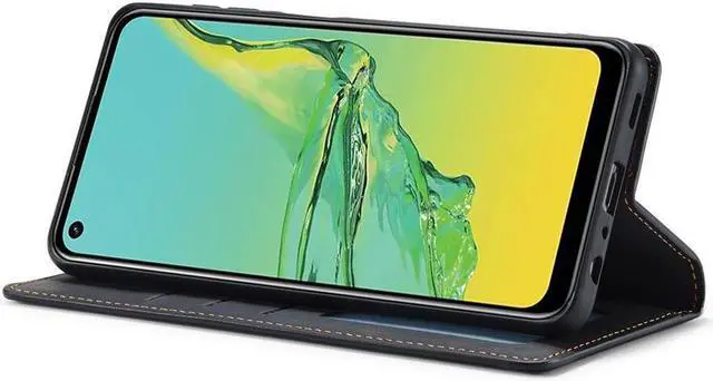 Alt view image 4 of 7 - BONAEVER For Samsung Galaxy Galaxy A03S Case Premium PU Leather Cover TPU Bumper with Card Holder Stand andidden Magnetic Shockproof Flip Wallet Case