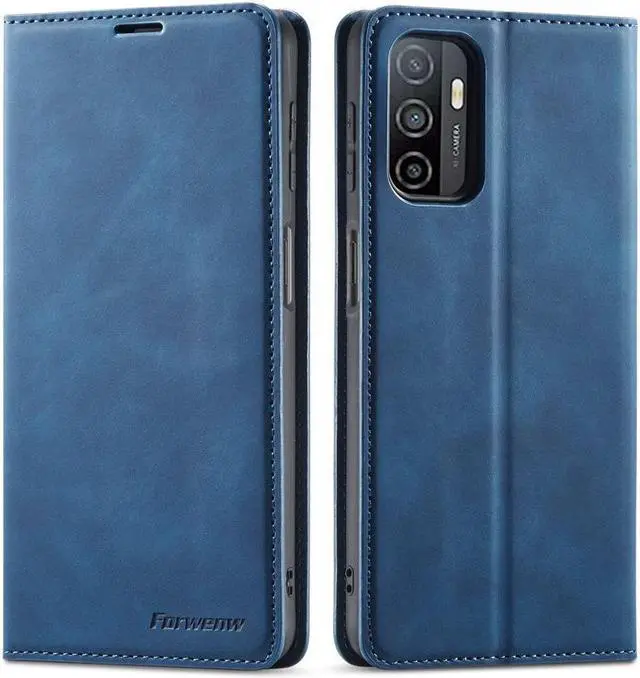 Main image of BONAEVER For Samsung Galaxy Galaxy A03S Case Premium PU Leather Cover TPU Bumper with Card Holder Stand andidden Magnetic Shockproof Flip Wallet Case