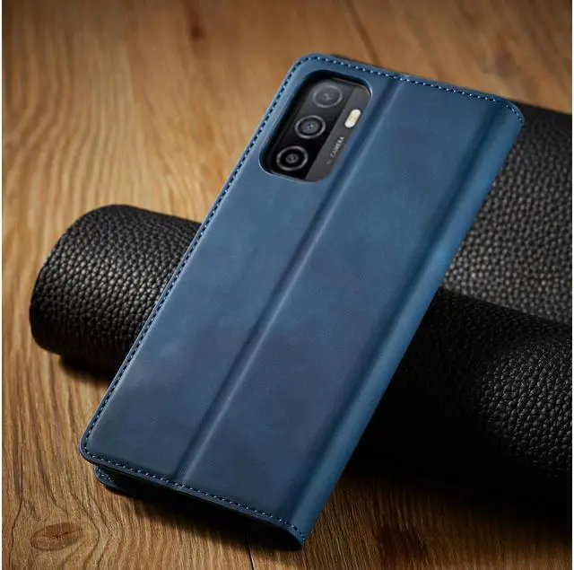 Alt view image 5 of 7 - BONAEVER For Samsung Galaxy Galaxy A03S Case Premium PU Leather Cover TPU Bumper with Card Holder Stand andidden Magnetic Shockproof Flip Wallet Case