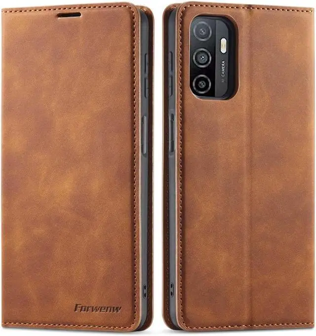 Main image of BONAEVER For Samsung Galaxy Galaxy A03S Case Premium PU Leather Cover TPU Bumper with Card Holder Stand andidden Magnetic Shockproof Flip Wallet Case