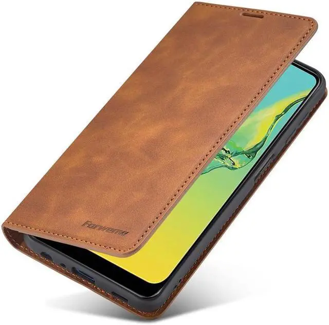 Alt view image 3 of 7 - BONAEVER For Samsung Galaxy Galaxy A03S Case Premium PU Leather Cover TPU Bumper with Card Holder Stand andidden Magnetic Shockproof Flip Wallet Case