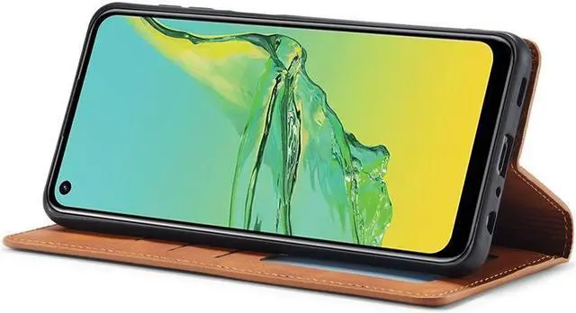 Alt view image 2 of 7 - BONAEVER For Samsung Galaxy Galaxy A03S Case Premium PU Leather Cover TPU Bumper with Card Holder Stand andidden Magnetic Shockproof Flip Wallet Case