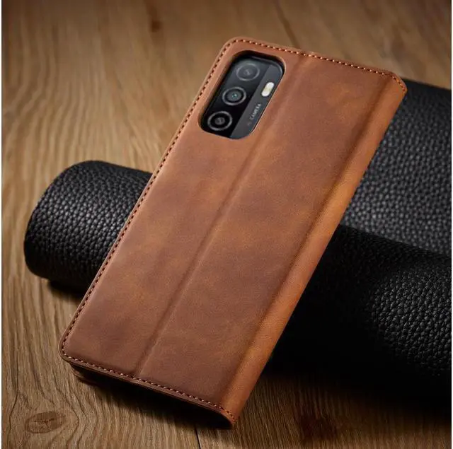 Alt view image 6 of 7 - BONAEVER For Samsung Galaxy Galaxy A03S Case Premium PU Leather Cover TPU Bumper with Card Holder Stand andidden Magnetic Shockproof Flip Wallet Case