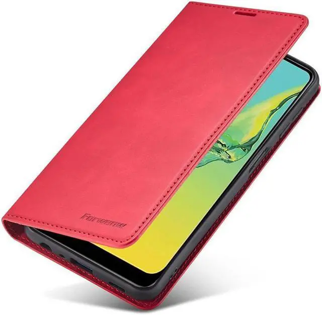 Alt view image 4 of 7 - BONAEVER For Samsung Galaxy Galaxy A03S Case Premium PU Leather Cover TPU Bumper with Card Holder Stand andidden Magnetic Shockproof Flip Wallet Case