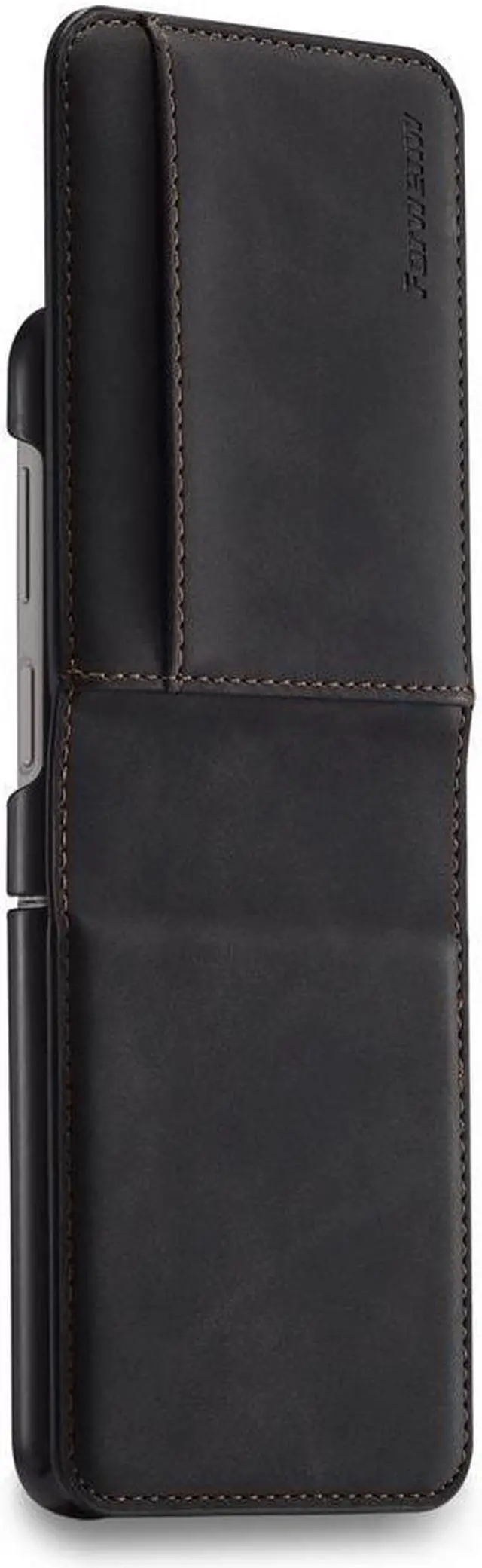 Alt view image 2 of 6 - BONAEVER For Samsung Galaxy Z Flip 3 5G 2021 Case Premium PU Leather Cover TPU Bumper with Card Holder Stand andidden Magnetic Shockproof Flip Wallet Case