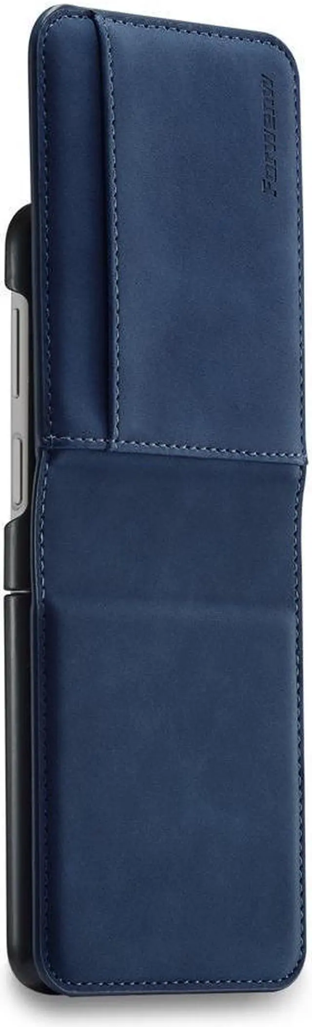 Alt view image 3 of 7 - BONAEVER For Samsung Galaxy Z Flip 3 5G 2021 Case Premium PU Leather Cover TPU Bumper with Card Holder Stand andidden Magnetic Shockproof Flip Wallet Case