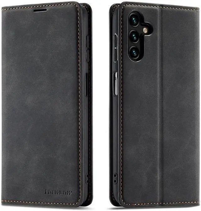 Main image of BONAEVER For Samsung Galaxy A13 4G Case Premium PU Leather Cover TPU Bumper with Card Holder Stand andidden Magnetic Shockproof Flip Wallet Case (Not Fit for Galaxy A13 5G)