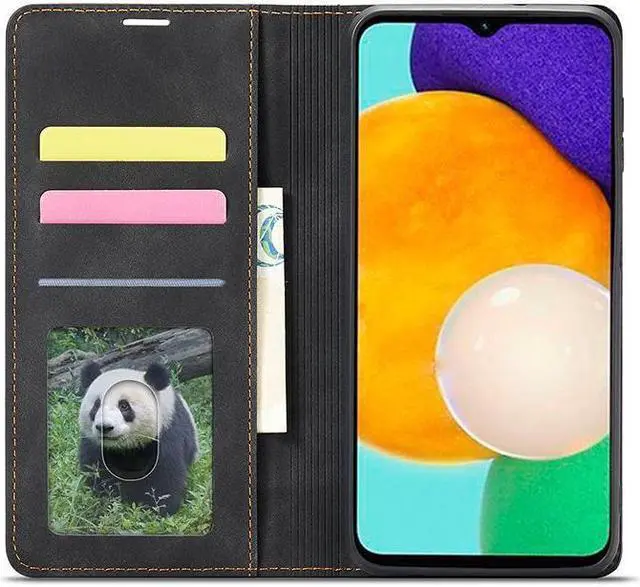 Alt view image 2 of 6 - BONAEVER For Samsung Galaxy A13 4G Case Premium PU Leather Cover TPU Bumper with Card Holder Stand andidden Magnetic Shockproof Flip Wallet Case (Not Fit for Galaxy A13 5G)