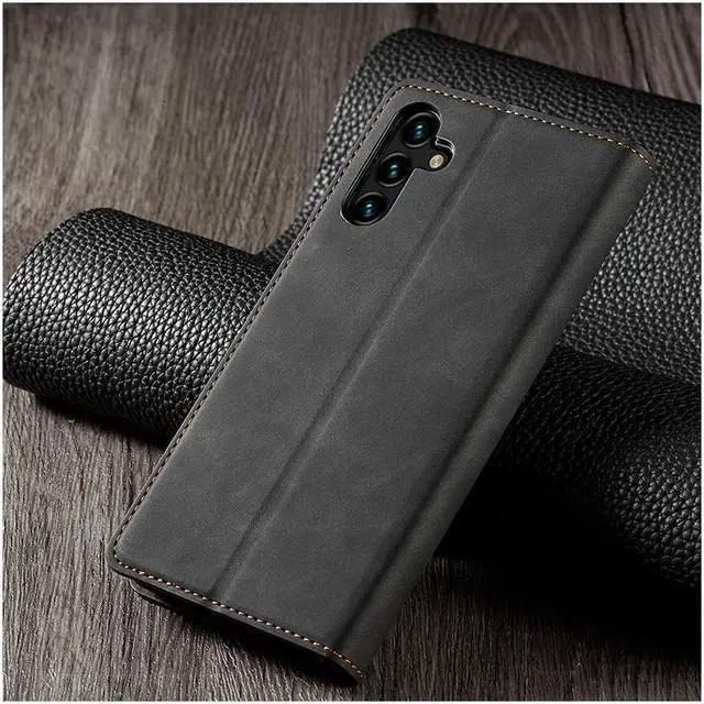 Alt view image 5 of 6 - BONAEVER For Samsung Galaxy A13 4G Case Premium PU Leather Cover TPU Bumper with Card Holder Stand andidden Magnetic Shockproof Flip Wallet Case (Not Fit for Galaxy A13 5G)