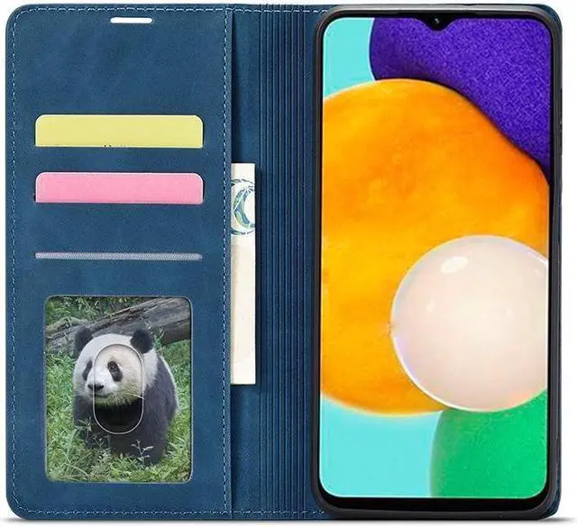Alt view image 2 of 6 - BONAEVER For Samsung Galaxy A13 4G Case Premium PU Leather Cover TPU Bumper with Card Holder Stand andidden Magnetic Shockproof Flip Wallet Case (Not Fit for Galaxy A13 5G)