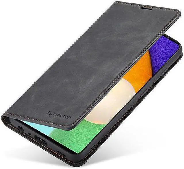 Alt view image 3 of 6 - BONAEVER For Samsung Galaxy A53 5G Case Premium PU Leather Cover TPU Bumper with Card Holder Stand andidden Magnetic Shockproof Flip Wallet Case