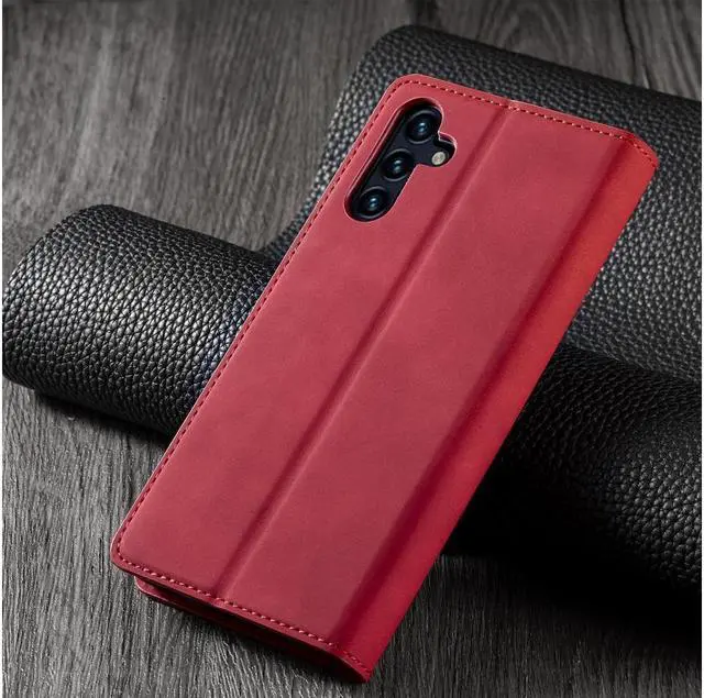 Alt view image 4 of 5 - BONAEVER For Samsung Galaxy A13 5G Case Premium PU Leather Cover TPU Bumper with Card Holder Stand andidden Magnetic Shockproof Flip Wallet Case (Not Fit for Galaxy A13 4G)