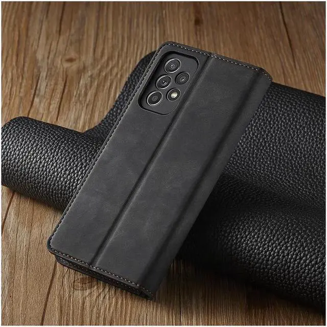 Alt view image 5 of 6 - BONAEVER For Samsung Galaxy A53 5G Case Premium PU Leather Cover TPU Bumper with Card Holder Stand andidden Magnetic Shockproof Flip Wallet Case