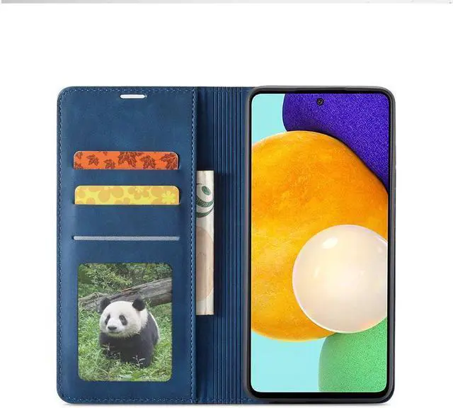 Alt view image 4 of 6 - BONAEVER For Samsung Galaxy A53 5G Case Premium PU Leather Cover TPU Bumper with Card Holder Stand andidden Magnetic Shockproof Flip Wallet Case