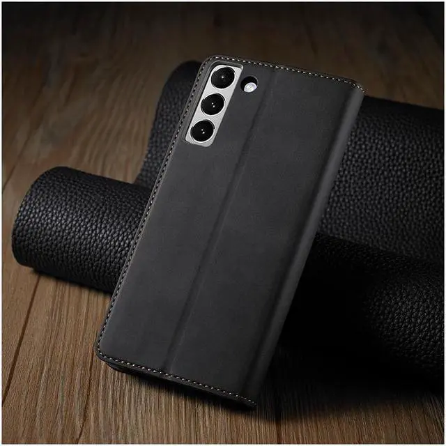 Alt view image 5 of 6 - BONAEVER For Samsung Galaxy S22 5G Case Premium PU Leather Cover TPU Bumper with Card Holder Stand andidden Magnetic Shockproof Flip Wallet Case for Galaxy S22 5G 6.1 inch 2022