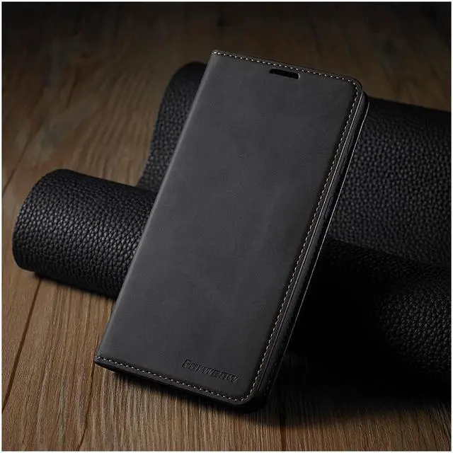 Alt view image 6 of 6 - BONAEVER For Samsung Galaxy S22 5G Case Premium PU Leather Cover TPU Bumper with Card Holder Stand andidden Magnetic Shockproof Flip Wallet Case for Galaxy S22 5G 6.1 inch 2022