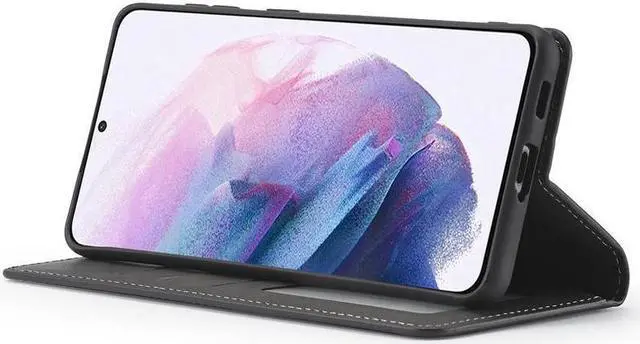 Alt view image 4 of 6 - BONAEVER For Samsung Galaxy S22 Plus 5G Case Premium PU Leather Cover TPU Bumper with Card Holder Stand andidden Magnetic Shockproof Flip Wallet Case for Galaxy S22+ 5G 6.6 inch 2022