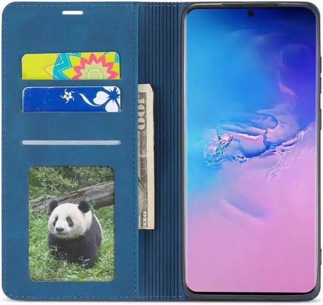 Alt view image 6 of 7 - BONAEVER For Samsung Galaxy A91 / M80S / S10 Lite Case Premium PU Leather Cover TPU Bumper with Card Holder Stand andidden Magnetic Shockproof Flip Wallet Case