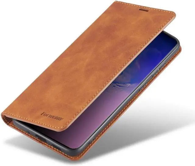 Alt view image 2 of 7 - BONAEVER For Samsung Galaxy A91 / M80S / S10 Lite Case Premium PU Leather Cover TPU Bumper with Card Holder Stand andidden Magnetic Shockproof Flip Wallet Case