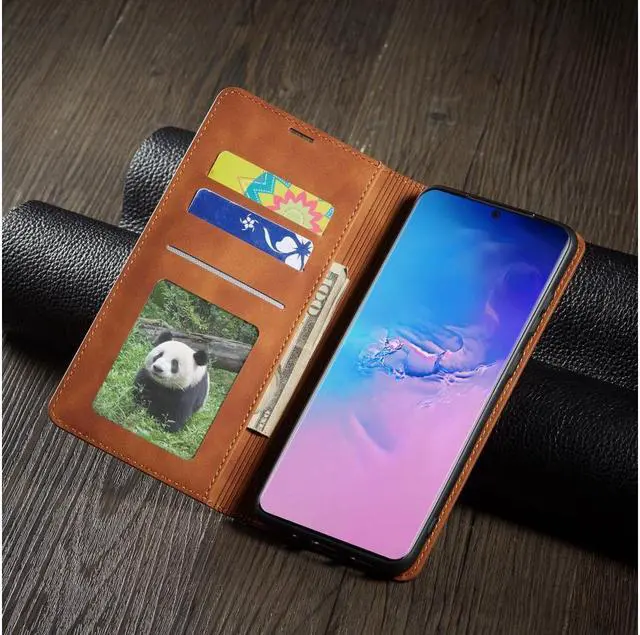 Alt view image 6 of 7 - BONAEVER For Samsung Galaxy A91 / M80S / S10 Lite Case Premium PU Leather Cover TPU Bumper with Card Holder Stand andidden Magnetic Shockproof Flip Wallet Case