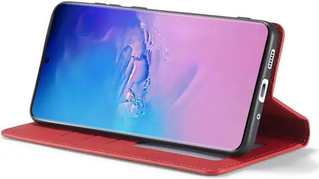 Alt view image 4 of 7 - BONAEVER For Samsung Galaxy A91 / M80S / S10 Lite Case Premium PU Leather Cover TPU Bumper with Card Holder Stand andidden Magnetic Shockproof Flip Wallet Case