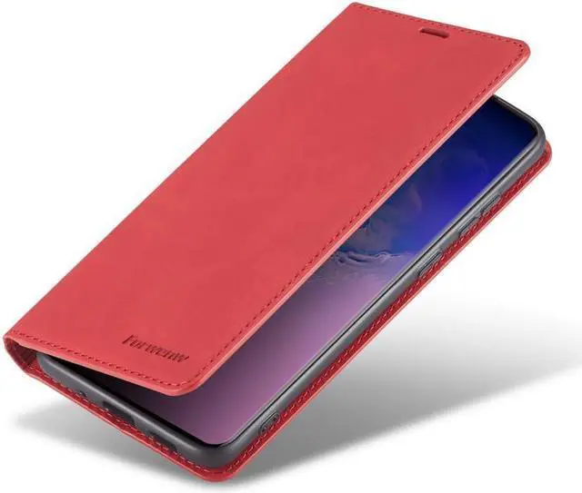 Alt view image 3 of 7 - BONAEVER For Samsung Galaxy A91 / M80S / S10 Lite Case Premium PU Leather Cover TPU Bumper with Card Holder Stand andidden Magnetic Shockproof Flip Wallet Case