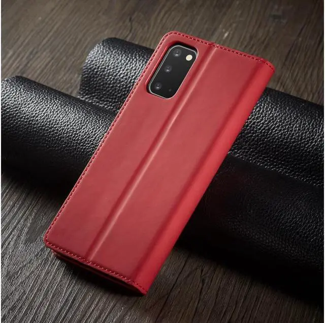 Alt view image 5 of 7 - BONAEVER For Samsung Galaxy A91 / M80S / S10 Lite Case Premium PU Leather Cover TPU Bumper with Card Holder Stand andidden Magnetic Shockproof Flip Wallet Case