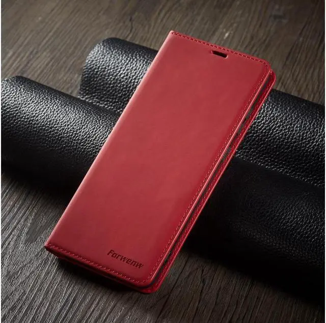 Alt view image 6 of 7 - BONAEVER For Samsung Galaxy A91 / M80S / S10 Lite Case Premium PU Leather Cover TPU Bumper with Card Holder Stand andidden Magnetic Shockproof Flip Wallet Case