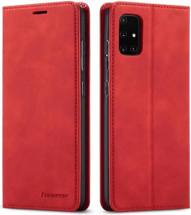 Main image of BONAEVER For Samsung Galaxy A51 5G Case Premium PU Leather Cover TPU Bumper with Card Holder Stand andidden Magnetic Shockproof Flip Wallet Case for Samsung Galaxy A51 6.5 inch Phone 5G Version