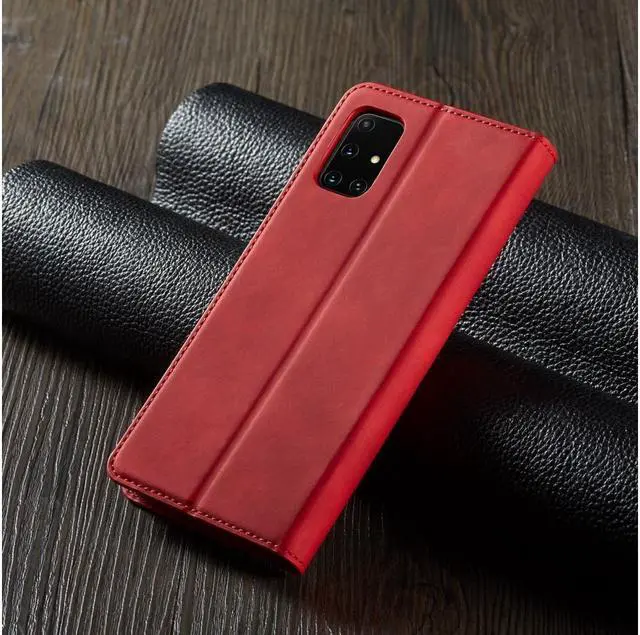 Alt view image 5 of 7 - BONAEVER For Samsung Galaxy A51 5G Case Premium PU Leather Cover TPU Bumper with Card Holder Stand andidden Magnetic Shockproof Flip Wallet Case for Samsung Galaxy A51 6.5 inch Phone 5G Version