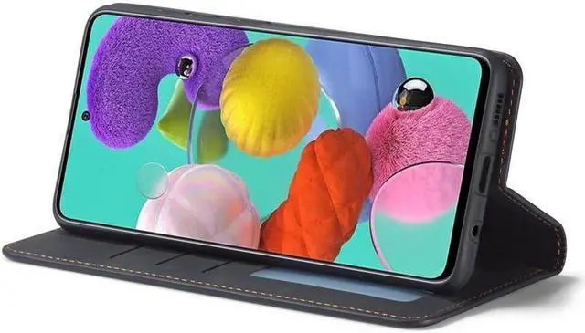 Alt view image 4 of 7 - BONAEVER For Samsung Galaxy A71 5G Case Premium PU Leather Cover TPU Bumper with Card Holder Stand andidden Magnetic Shockproof Flip Wallet Case for Samsung Galaxy A71 6.7 inch Phone 5G Version