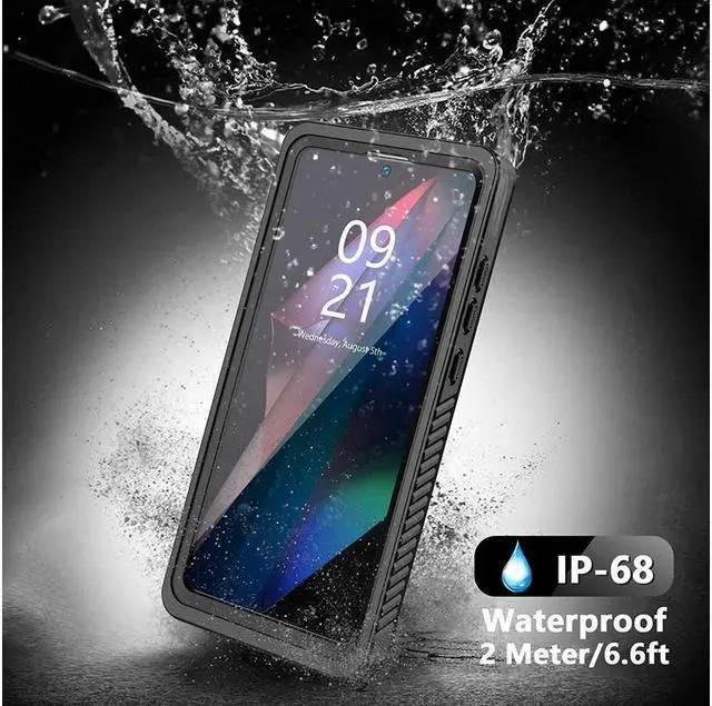 Alt view image 3 of 7 - BONAEVER For Samsung Galaxy Note 20 Case Waterproof Built in Screen Protector Shockproof 360 °Protective IP68 Underwater Clear Case for Galaxy Note 20 6.7 inch
