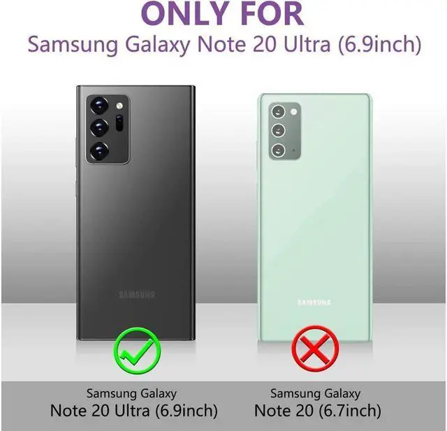 Alt view image 2 of 7 - BONAEVER For Galaxy Note 20 Ultra Waterproof Case Built-in Screen Protector Full-Body Protection Shock-Proof du Stand-Proof Cover Case for Samsung Galaxy Note 20 Ultra 6.9 inch Black