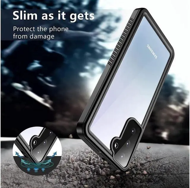 Alt view image 5 of 7 - BONAEVER For Samsung Galaxy S21 Plus Waterproof Case Built-in Screen Protector Protection Shockproof Anti-Scratched Cover for Samsung Galaxy S21 Plus 6.7 inch 2021 Black