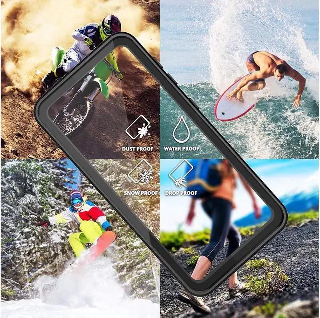 Alt view image 6 of 7 - BONAEVER For Samsung Galaxy S21 Plus Waterproof Case Built-in Screen Protector Protection Shockproof Anti-Scratched Cover for Samsung Galaxy S21 Plus 6.7 inch 2021 Black