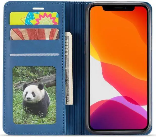Alt view image 2 of 4 - BONAEVER For iPhone 11 Pro Max Wallet Case Premium Leather iPhone 11 Pro Max Folio Flip Case with Stand and Card Holder Slots Shockproof Protective Cover for Apple iPhone 11 Pro Max 6.5 inch