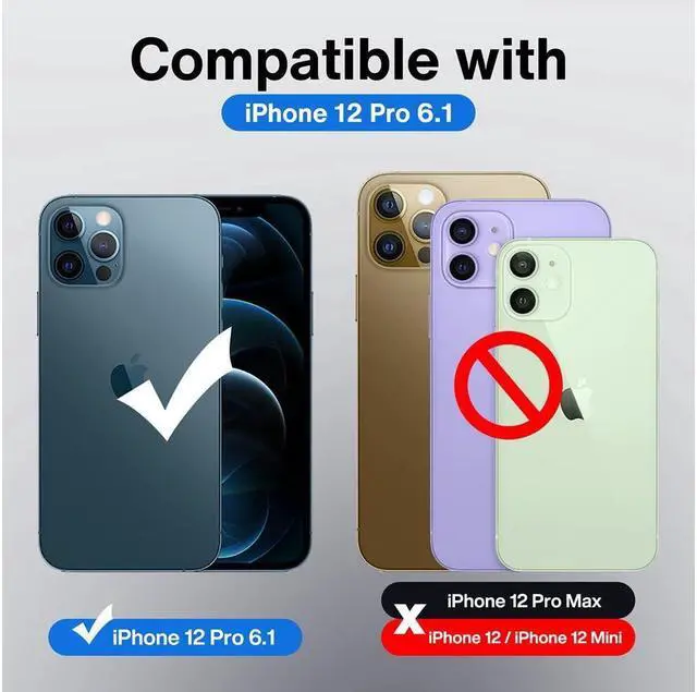 Alt view image 2 of 7 - BONAEVER For iPhone 12 Pro Case 6.1 inch Waterproof Du Standproof Shockproof Case with Built-in Screen Protector Underwater Protective Clear Back Cover