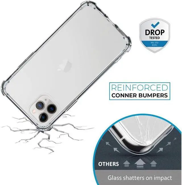 Alt view image 4 of 7 - BONAEVER For iPhone 11 Pro Case Soft Slim Cry Standal TPU Clear Case Thin Anti-Scratch & Reinforced Corners Cover Shock Absorption Protective hard cover fit designed for iPhone 11 Pro 5.8 Inch
