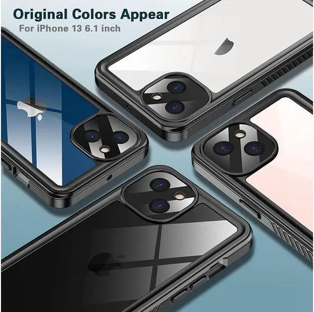 Alt view image 7 of 7 - BONAEVER Waterproof Case for iPhone 13 6.1 inch 5G 2021 with Built-in Screen Protector Protection IP68 Underwater Shockproof Phone Cover