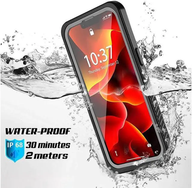 Alt view image 3 of 6 - BONAEVER for iPhone 13 Mini Case Waterproof for IP68 Underwater Protective Cover with Built in Screen Protector Only for iPhone 13 Mini 5G Case Clear Black 5.4 inch