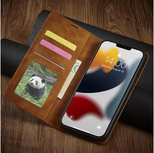 Alt view image 6 of 7 - BONAEVER Case for iPhone 14 Pro Max 6.7 inch Premium PU Leather Cover with Card Holder Stand and Shockproof Flip Wallet Cover