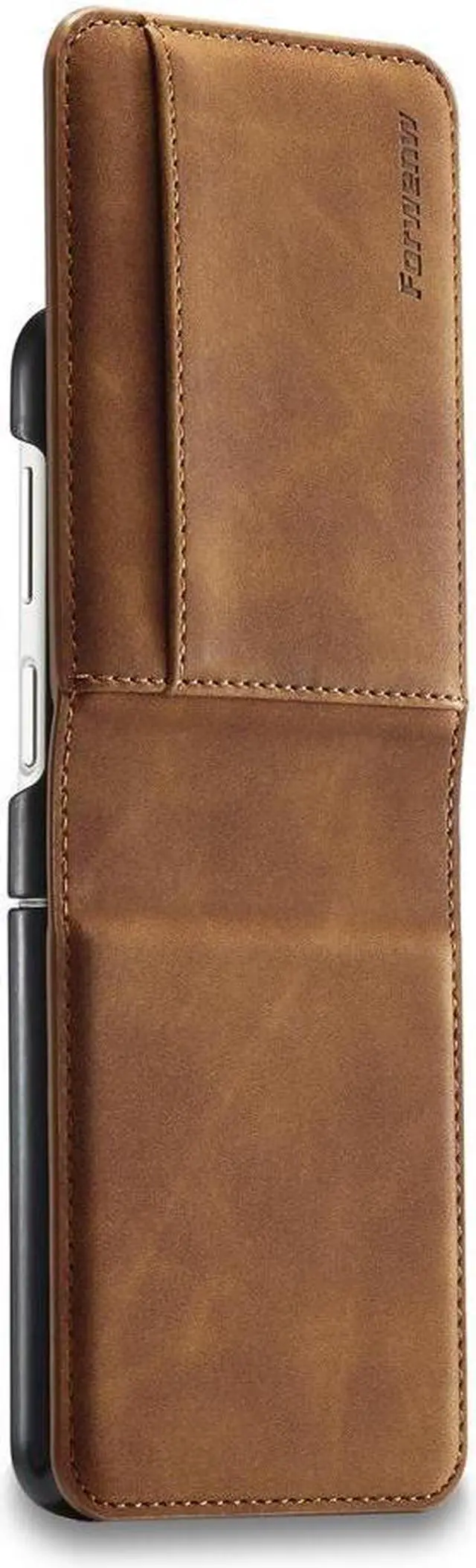 Main image of BONAEVER For Samsung Galaxy Z Flip 4 5G 2022 Case Premium PU Leather Cover with Card Holder Magnetic Shockproof Flip Wallet Case