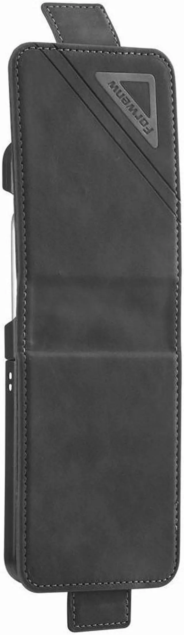 Main image of BONAEVER For Samsung Galaxy Galaxy Z Fold 4 5G Case PU Leather Cover TPU Bumper with Card Holder Stand andidden Magnetic Shockproof Flip Wallet Case Black