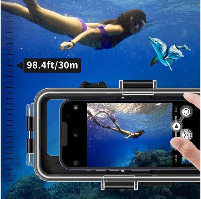 BONAEVER [50 ft/15m] Diving Phone Case with Bluetooth Remote